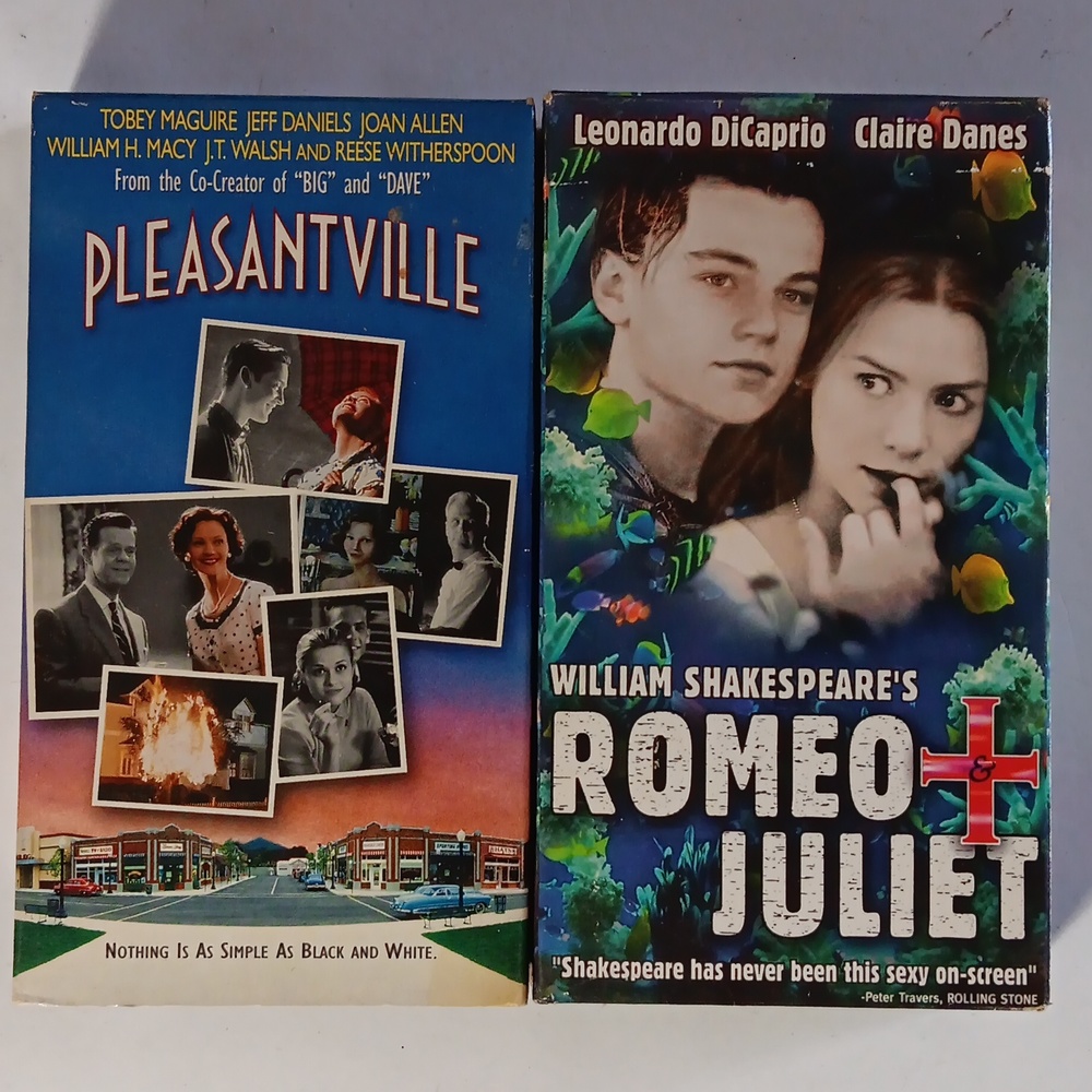Vintage VHS Romeo + Juliet and Pleasantvile